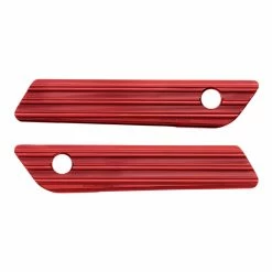 Arlen Ness 10-Gauge Saddlebag Red Latch Covers