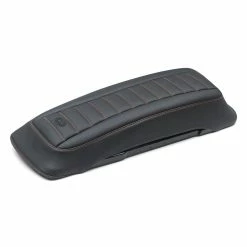 Mustang Deluxe Saddlebag Lid Cover American Beauty Red Stitching