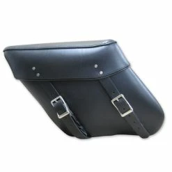 Leatherworks Inc. Leatherworks, Inc. Economy Wide Angle Throwover Leather Saddlebag