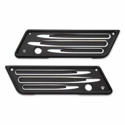 Arlen Ness Deep Cut Black Saddlebag Latch Cover