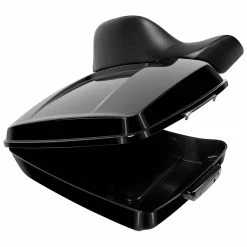 HogWorkz Black Chopped Tour Pack With Full Backrest And Black Hardware -Luggage Mounting Components Sales 130 4093 D V1