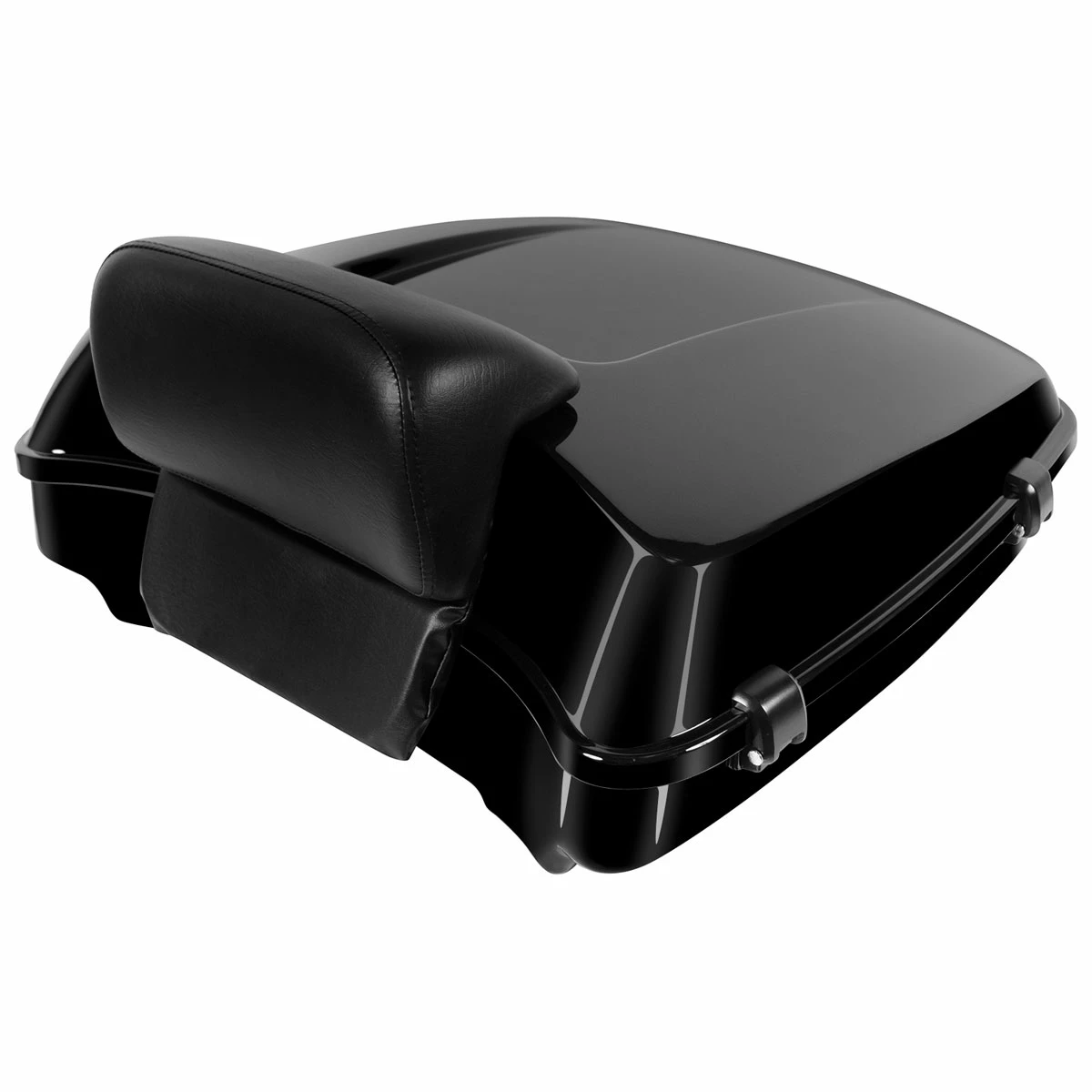 HogWorkz Vivid Black Rushmore Chopped Tour Pack With Slim Backrest And Black Hardware 4 HogWorkz Vivid Black Rushmore Chopped Tour Pack With Slim Backrest And Black Hardware - Image 2