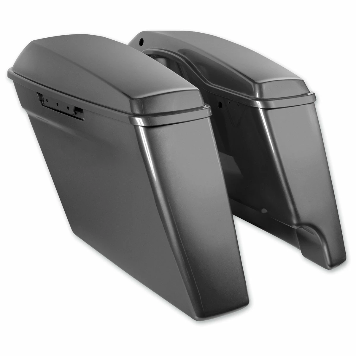 HogWorkz 2-Into-1 Extended 4" Stretched Saddlebags Charcoal Pearl 4 HogWorkz 2-Into-1 Extended 4" Stretched Saddlebags Charcoal Pearl - Image 2