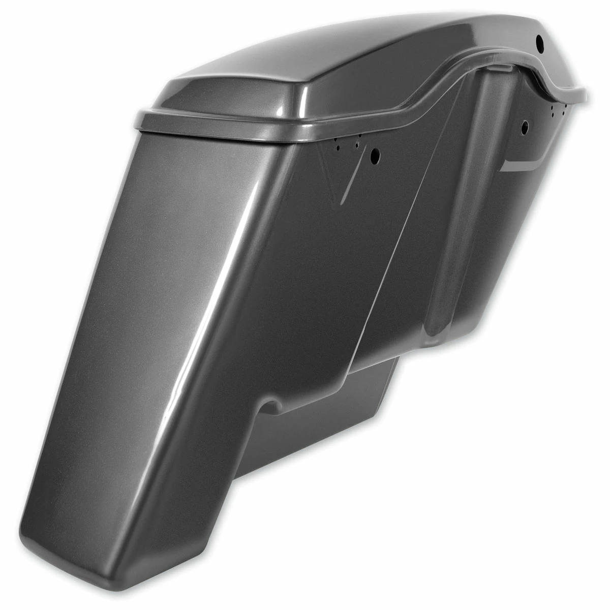 HogWorkz 2-Into-1 Extended 4" Stretched Saddlebags Charcoal Pearl 6 HogWorkz 2-Into-1 Extended 4" Stretched Saddlebags Charcoal Pearl - Image 4
