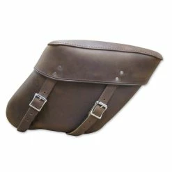 Leatherworks Inc. Leatherworks, Inc. Wide Angle Distressed Brown Economy Bolt-On Saddlebag