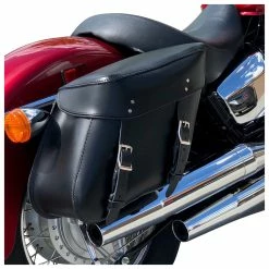 Leatherworks Inc. Leatherworks, Inc. Wide Angle Black Economy Bolt-On Saddlebag -Luggage Mounting Components Sales 212 139 D V3