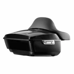 HogWorkz Vivid Black King Tour Pack W/ Full Backrest - Chrome Hardware -Luggage Mounting Components Sales 220 0961 D V4