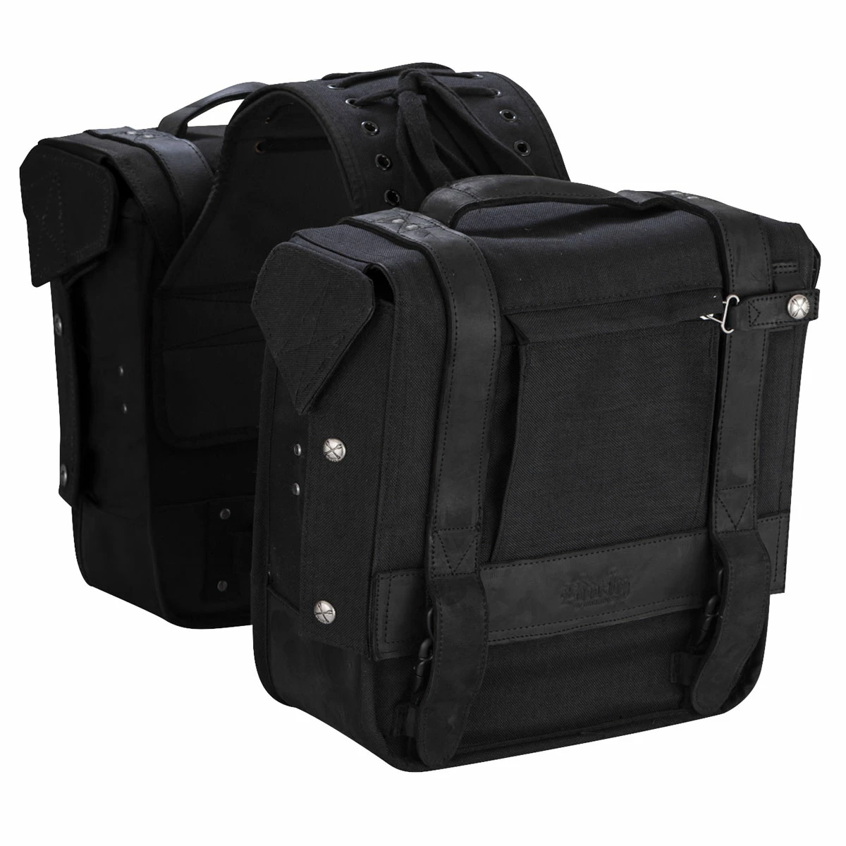 Burly Brand Voyager Black Throwover Saddlebag 3 Burly Brand Voyager Black Throwover Saddlebag