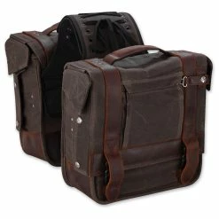 Burly Brand Voyager Dark Oak Throwover Saddlebag