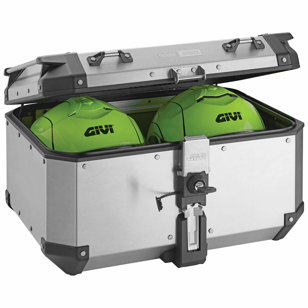 Givi Outback 58 Liter Silver Top Case 4 Givi Outback 58 Liter Silver Top Case - Image 2