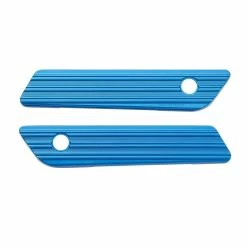 Arlen Ness 10-Gauge Saddlebag Blue Latch Covers