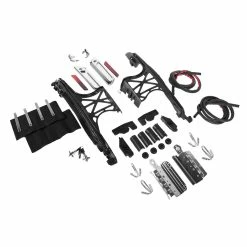 HogWorkz Stretched Saddlebag Conversion Kit With Chrome Brackets -Luggage Mounting Components Sales 630 3422 D V3