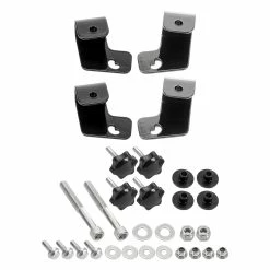 HogWorkz Stretched Saddlebag Conversion Kit With Chrome Brackets -Luggage Mounting Components Sales 630 3422 E V3