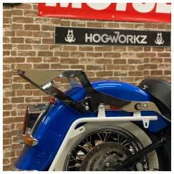 HogWorkz Chrome Two-Up Tour Pack Mount -Luggage Mounting Components Sales 630 3559 E V3