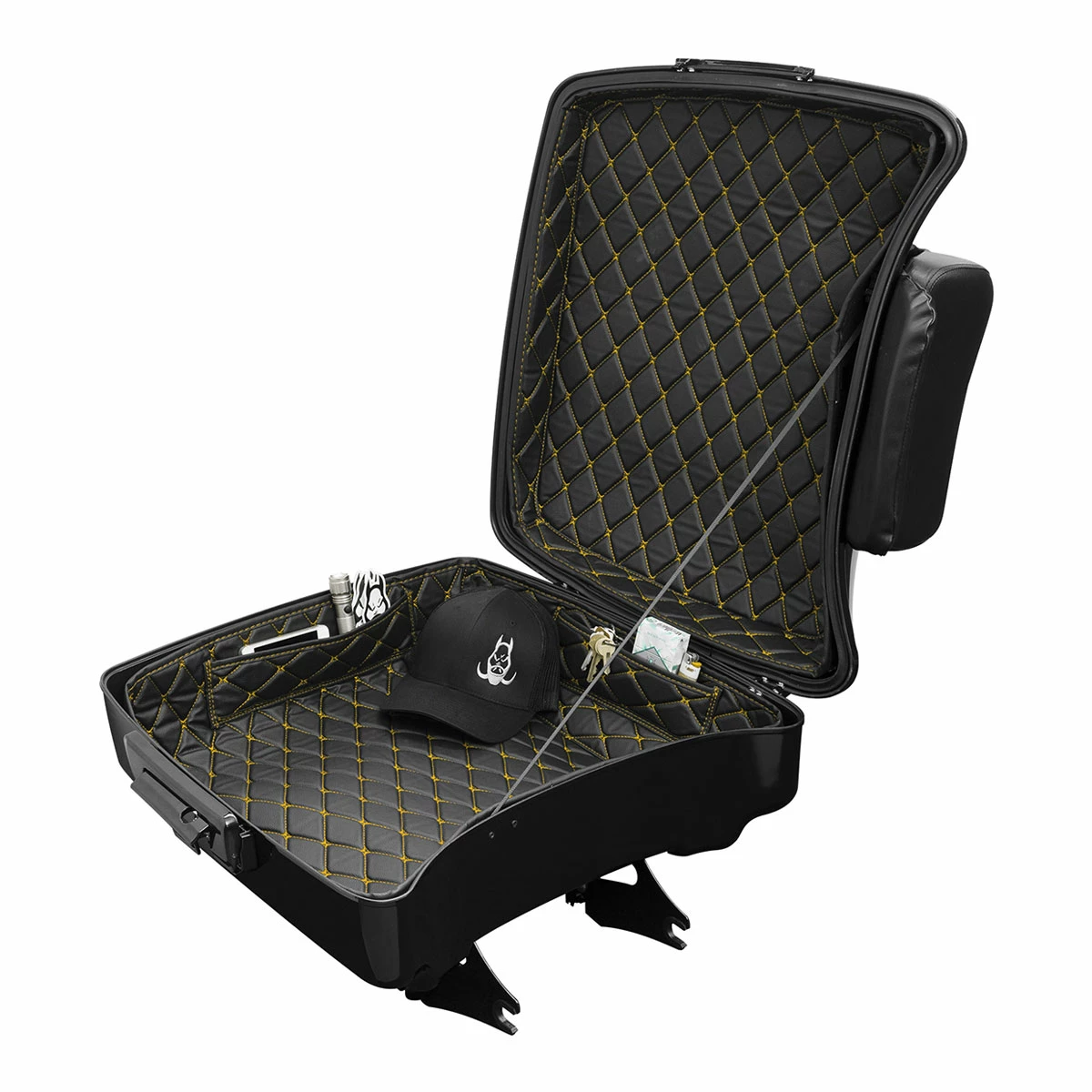 HogWorkz Chopped Tour Pack Liner Black With Gold Stitching 4 HogWorkz Chopped Tour Pack Liner Black With Gold Stitching - Image 2