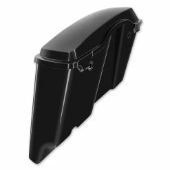HogWorkz 4" Vivid Black Extended Saddlebags With Dual Cut-Out -Luggage Mounting Components Sales 753 308 C V1