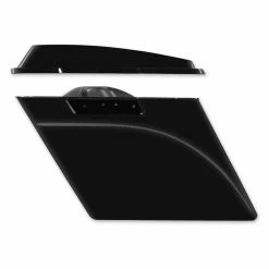 HogWorkz 4" Vivid Black Extended Saddlebags With Dual Cut-Out -Luggage Mounting Components Sales 753 308 D V1