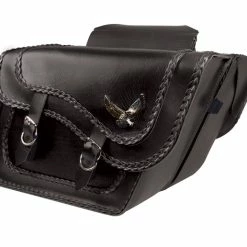 Willie And Max Willie & Max Gold & Silver Eagle Super Black Magic Collection Saddlebags