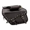 Dream Apparel Saddlebag & Accessory Studded Throwover Zip-Off Saddlebags