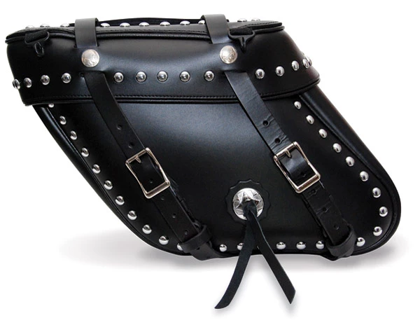 Leatherworks Inc. Leatherworks, Inc. Wide Angle Box Top Studded Saddlebags 3 Leatherworks Inc. Leatherworks, Inc. Wide Angle Box Top Studded Saddlebags