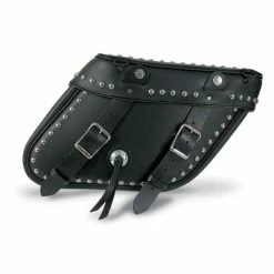 Leatherworks Inc. Leatherworks, Inc. Wide Angle Slant Box Top Studded Saddlebags