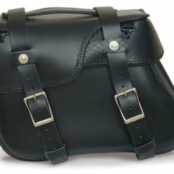 Leatherworks Inc. Leatherworks, Inc. Angle Split Lid Box Basket Weave Saddlebags