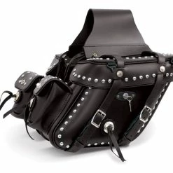 Leatherworks Inc. Leatherworks, Inc. Wide Angled Studded And Locked Saddlebags With Rear Pocket -Luggage Mounting Components Sales 831 425 B V1