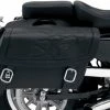 Saddlemen Highwayman Tattoo Black Stitch Jumbo Throwover Saddlebags -Luggage Mounting Components Sales 831 577 A V1
