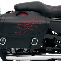 Saddlemen Highwayman Tattoo Red Stitch Large Throwover Saddlebags