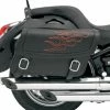 Saddlemen Highwayman Tattoo Orange Stitch Large Throwover Saddlebags -Luggage Mounting Components Sales 831 582 A V1