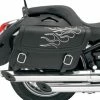 Saddlemen Highwayman Tattoo Silver Stitch Medium Throwover Saddlebags -Luggage Mounting Components Sales 831 711 A V1