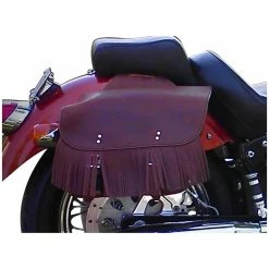 Leatherworks Inc. Leatherworks, Inc. Distressed Brown Economy Bolt-On Saddlebags With Fringe -Luggage Mounting Components Sales 831 788 C V3