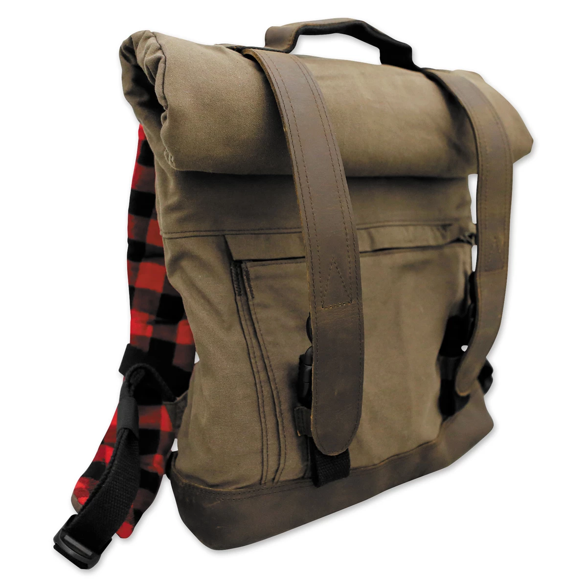 Burly Brand Voyager Waxed Canvas Back Pack 3 Burly Brand Voyager Waxed Canvas Back Pack