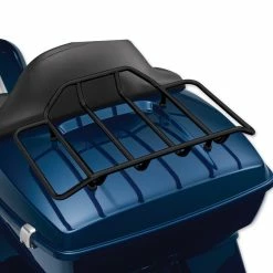 Show Chrome Accessories Black Satin Deluxe Tour-Pak Luggage Rack -Luggage Mounting Components Sales 903 293 B V1