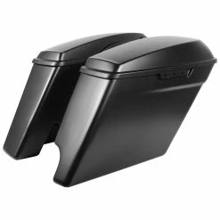 HogWorkz 4″ Denim Black Extended Saddlebags With Single Cut Out