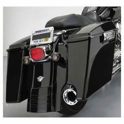 HogWorkz 4″ Denim Black Extended Saddlebags With Single Cut Out -Luggage Mounting Components Sales 903 728 E V1