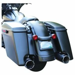 HogWorkz 4″ Denim Black Extended Saddlebags With Dual Cut Out -Luggage Mounting Components Sales 903 730 D V1