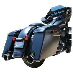 HogWorkz 4″ Denim Black Extended Saddlebags With Dual Cut Out -Luggage Mounting Components Sales 903 730 E V1